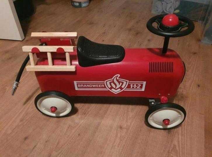Brandweer Loopauto Metaal - Nieuwstaat!, Kinderen en Baby's, Speelgoed | Buiten | Voertuigen en Loopfietsen, Nieuw, Loopvoertuig