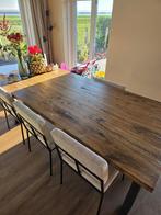 Robuuste eiken houten tafel - Artu model 220x100, Ophalen, Gebruikt, 100 tot 150 cm, Eikenhout