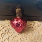 B1152 oude kerstbal roze aardbei 5 cm, Ophalen of Verzenden, Gebruikt