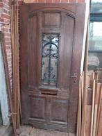 Oude grenen voordeur ., 80 tot 100 cm, Gebruikt, Buitendeur, Ophalen
