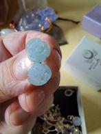 Echt zilver aqaumarijn roosjes, Ophalen of Verzenden, Zilver, Zilver