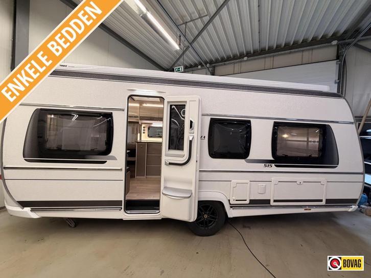 Fendt Tendenza 515 SG +Airco+Mover+Fietsendrager, Caravans en Kamperen, Caravans, Bedrijf, tot en met 4, 1250 - 1500 kg, Rondzit