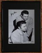 Johnny Cash en Elvis Presley Gesigneerde foto door Johnny, Ophalen of Verzenden, Zo goed als nieuw, Foto of Kaart, Gesigneerd