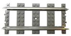 Lego Dark Gray Train, Track 9V Straight, Gebruikt, Ophalen of Verzenden, Lego, Losse stenen
