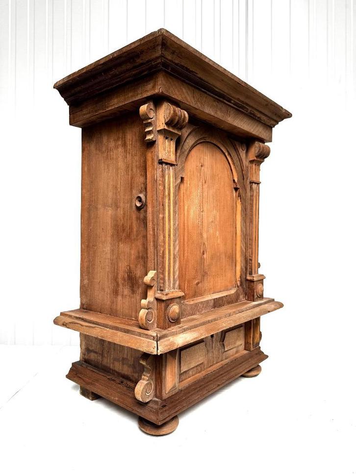 antiek LADEKASTJE wandkastje 19e eeuw collecte nachtkastje, Antiek en Kunst, Antiek | Religie, Ophalen of Verzenden