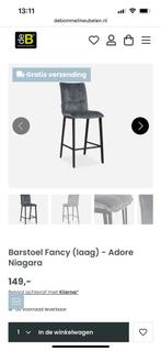 Drie barstoelen van de Bommel, antraciet velvet, Huis en Inrichting, Stoelen, Ophalen, Drie, Zo goed als nieuw, Stof