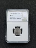 25 Cent 1925 NGC MS63, Postzegels en Munten, Munten | Nederland, Zilver, 25 cent, Ophalen of Verzenden, Koningin Wilhelmina