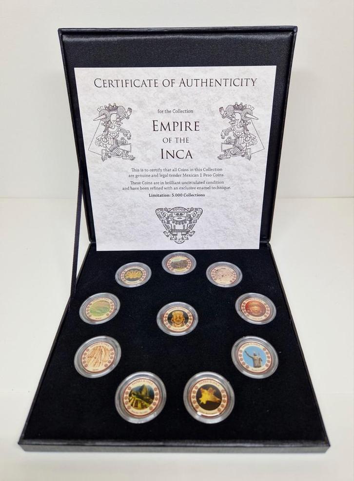 Muntset Mexico Empire of the Inca, BU kwaliteit., Postzegels en Munten, Munten | Amerika, Setje, Midden-Amerika, Ophalen of Verzenden
