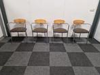 4 Effezeta stoelen - Eetkamer - Vintage - Italiaans Design, Blauw, Vier, Stof, Vintage