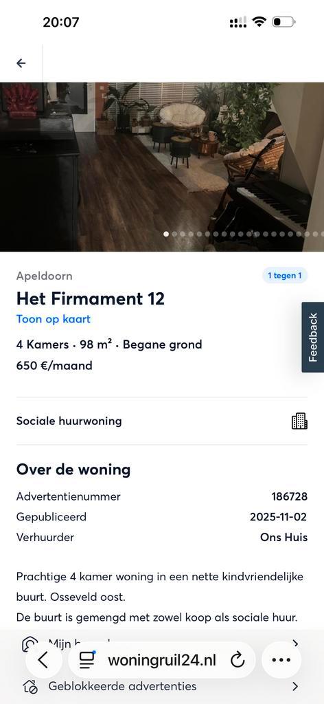 WONINGRUIL Ik naar: Noord of zuid-holland JIJ naar Apeldoorn, Huizen en Kamers, Huizen te huur, Gelderland, Tussenwoning, Direct bij eigenaar