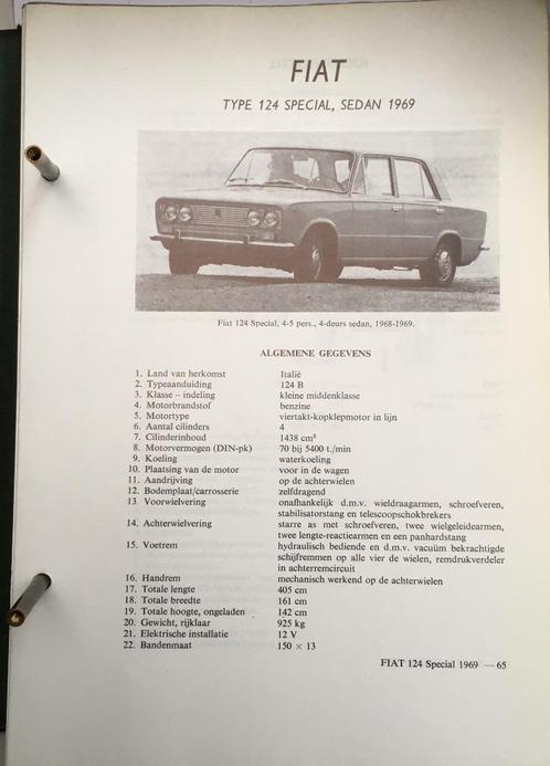 Fiat 124 special 1969. Olyslagers autotechnisch handb.33 blz, Auto diversen, Handleidingen en Instructieboekjes, Ophalen of Verzenden