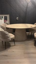 Eettafel Travertin look Ovaal Deluxe, Huis en Inrichting, Tafels | Eettafels, Ophalen, Japandi, Kunststof, Nieuw