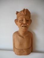Antieke houten buste oosterse / orientaalse man tulband., Ophalen