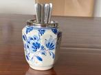 Delfts blauw lepelvaasje - vintage, Ophalen of Verzenden, Gebruikt