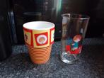 Pluk van de Petteflet beker en glas, Verzamelen, Ophalen of Verzenden, Gebruikt, Frisdrankglas