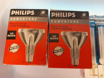 Philips Powertone CDM-R PAR 30L 2 stuks, € 20,- per 2.  Geko beschikbaar voor biedingen