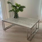 Massieve eikenhouten salontafel, Ophalen, Gebruikt, 100 tot 150 cm, Eikenhout