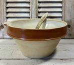 Digoin Grespots France grès kom beslagkom (gemerkt), Ophalen of Verzenden