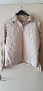 MISS ETAM BEIGE GEWATTEERD VEST MET GEBREIDE MOUWEN MAAT M, Maat 38/40 (M), Beige, Nieuw, Ophalen of Verzenden