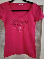 Roze t shirt guess met steentjes mt m, Maat 38/40 (M), Guess, Ophalen of Verzenden, Zo goed als nieuw