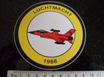 sticker luchtmacht 1988 belgie F16 leger army belgium, Verzenden, Zo goed als nieuw, Bedrijf of Vereniging
