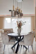 Eettafel spinpoot mangohout 200 x 110, Huis en Inrichting, Ophalen, 100 tot 150 cm, Rond, 200 cm of meer