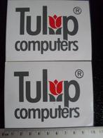 2x sticker Tulip computers logo, Verzenden, Zo goed als nieuw, Merk