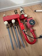 Conplete Vloerverwarming verdeler 2 groeps met pomp, Doe-het-zelf en Verbouw, Verwarming en Radiatoren, 30 tot 80 cm, Gebruikt