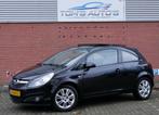 Opel Corsa 1.2-16V Sport pano. airco. half leder, Auto's, Voorwielaandrijving, 450 kg, Gebruikt, Zwart