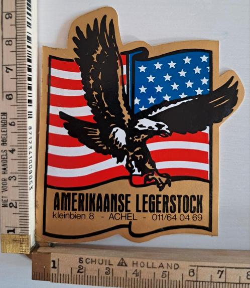 Vintage sticker Amerikaanse legerstock leger dump adelaar, Verzamelen, Stickers, Zo goed als nieuw, Overige typen, Ophalen of Verzenden