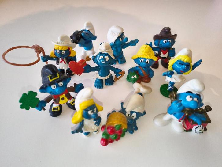 Schleich smurfen, Verzamelen, Smurfen, Gebruikt, Poppetje, Figuurtje of Knuffel, Verschillende Smurfen, Ophalen of Verzenden