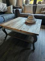 Stoere houten salon tafel, Huis en Inrichting, Tafels | Salontafels, Ophalen, 50 tot 100 cm, Vierkant, 50 tot 100 cm
