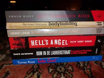 6 Diverse Boeken - Geschiedenis, Misdaad, Bodybuilding beschikbaar voor biedingen