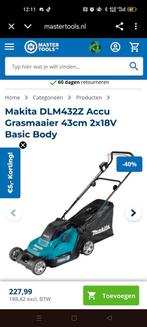 Makita grasmaaier 43cm op accu, Tuin en Terras, Grasmaaiers, Cirkelmaaier, Ophalen, Gebruikt