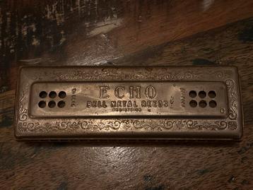 Antieke Hohner “Echo” mondharmonica – Bell Metal Reeds – beschikbaar voor biedingen