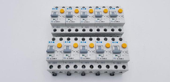 Eaton Xpole Groepenkast Aardlekautomaat PKN6 B16 30mA (10x), Hobby en Vrije tijd, Elektronica-componenten, Gebruikt, Ophalen of Verzenden
