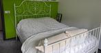 IKEA Leirvik Bed 140x200 met Lattenbodem, Huis en Inrichting, Slaapkamer | Bedden, Ophalen, Wit, 140 cm, Zo goed als nieuw