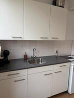 Bruynzeel keuken wit. 3 boven en 3 onderkasten., Ophalen, Wit, Enkelwandige keuken, Zo goed als nieuw