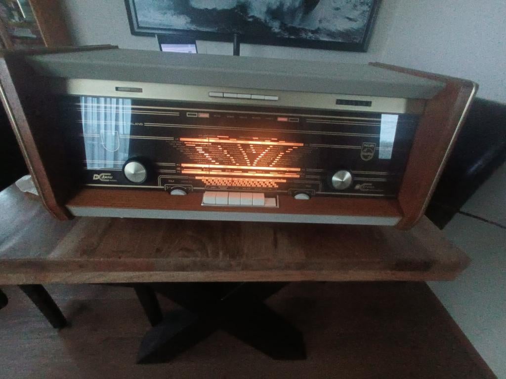 Klassieke Philips radio, Audio, Tv en Foto, Radio's, Ophalen, Gebruikt, Radio