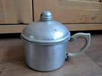 Vintage aluminium eerkoker met deksel en handvat, Antiek en Kunst, Ophalen of Verzenden