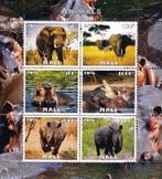 OLIFANTEN-ELEPHANTS = Mooi bl. v MALI-3010-14, Verzenden, Postfris, Dier of Natuur