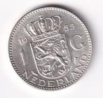 1 Gulden 1955 met randtikje, Postzegels en Munten, Munten | Nederland, 1 gulden, Koningin Juliana, Verzenden, Zilver