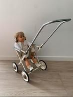 Antieke knokken pop met gorba kinderwagen, Ophalen of Verzenden