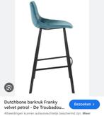 5 Dutchbone Barkrukken Petrol - goede Staat!, Huis en Inrichting, Barkrukken, Met voetsteun, 60 tot 90 cm, Ophalen of Verzenden