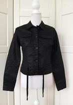 Geisha nieuw zwart coated denim jack jasje jas S 36, Geisha, Zwart, Nieuw, Ophalen of Verzenden