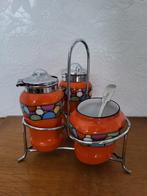 Art deco Czechoslovakia peper zout mosterd set porselein, Ophalen of Verzenden