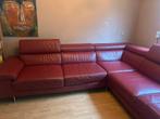 Rode lederen bank., Huis en Inrichting, Ophalen, Nieuw, Leer