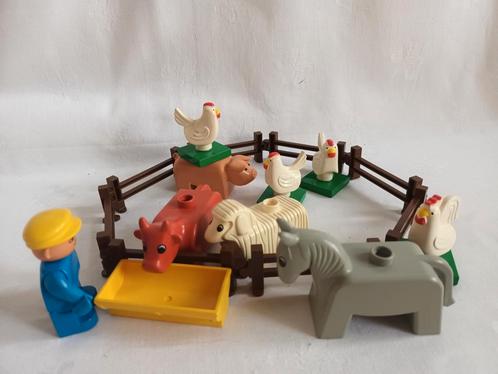 Vintage Duplo set 2647 Boer met boerderijdieren en hekjes, Kinderen en Baby's, Speelgoed | Duplo en Lego, Gebruikt, Duplo, Ophalen of Verzenden