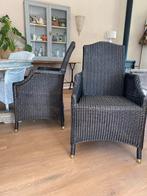 Lloyd loom eetkamerstoelen, Huis en Inrichting, Overige materialen, Gebruikt, Twee, Zwart