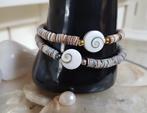 Shiva Shell Schelp Armbandjes 🐚🐚🐚, Met edelsteen, Verzenden, Beige, Nieuw